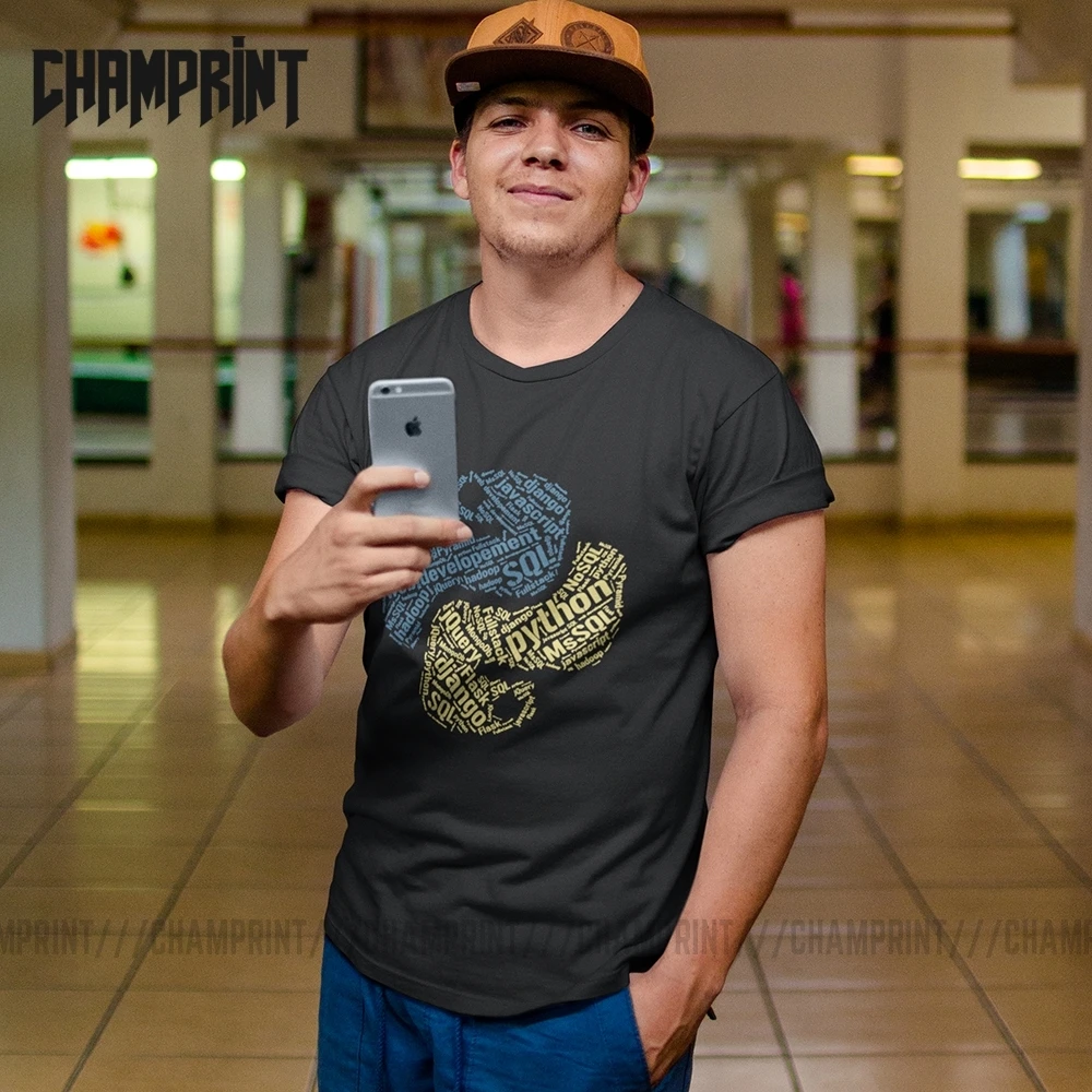 Najtaniej Python Programmer t shirt męski t shirty z bawełny oprogramowanie komputerowe programowanie programisty koder kodowanie koszulki odzież graficzna