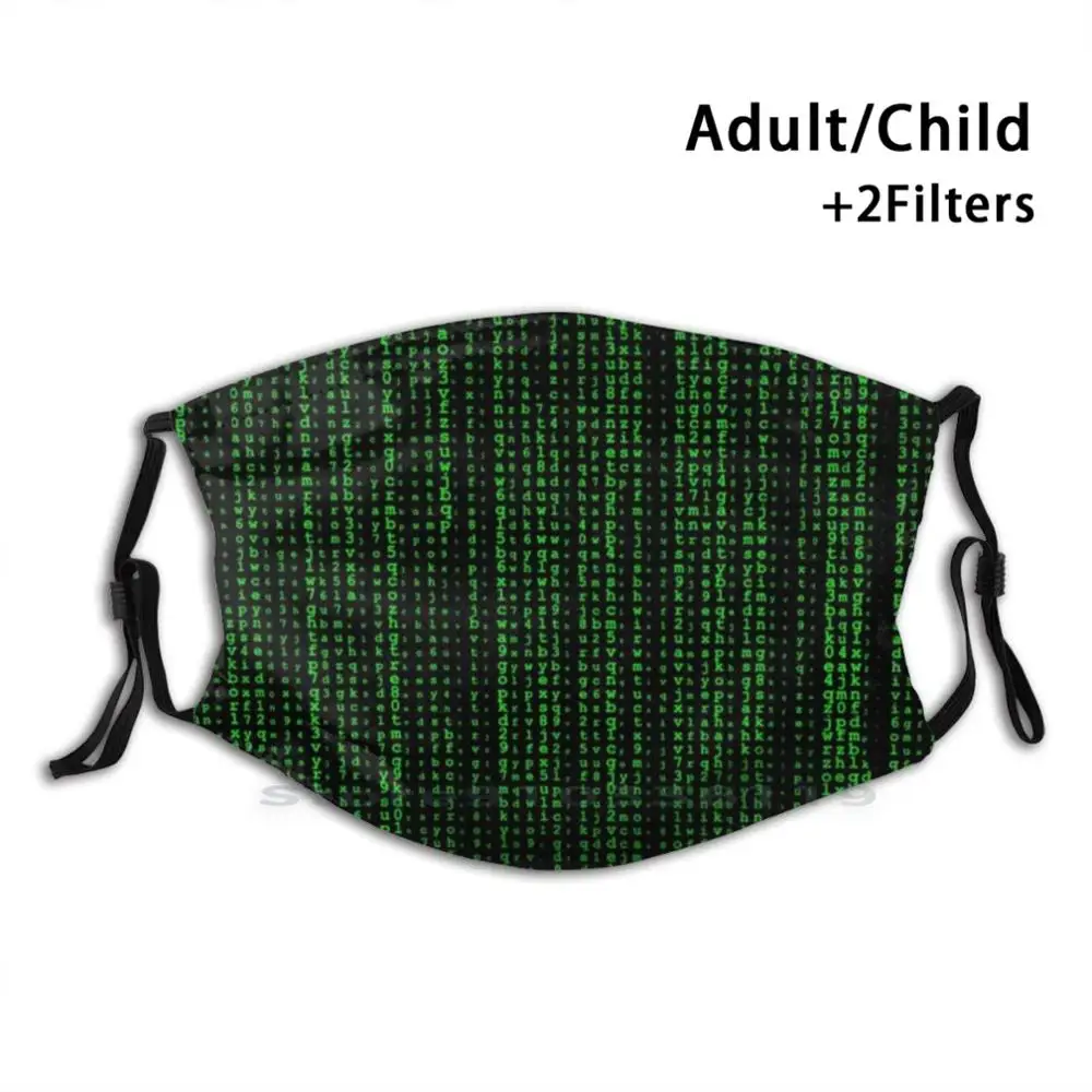 

Matrix Coding Print Reusable Mask Pm2.5 Filter Face Mask Kids Coding Programming Programmer Code Geek Computer Developer Coder