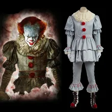 pennywise Костюмы Клоуна для косплея для женщин террор клоун Стивен Кинг это фильм Хэллоуин костюмы для мужчин взрослых Необычные