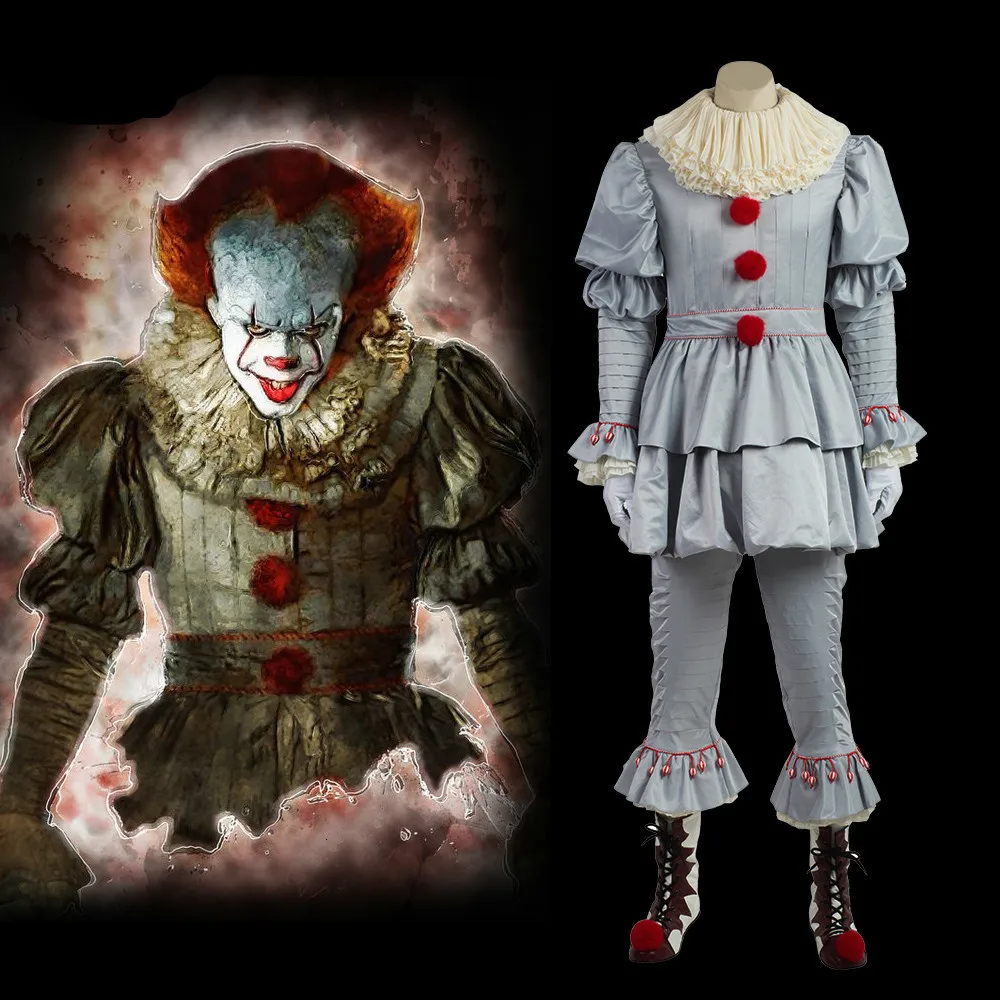 Pennywise костюм Хэллоуина для женщин клоуна Стивена Кинга 2019|Костюмы аниме| |