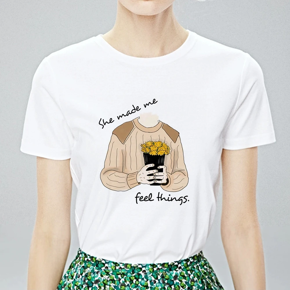 Футболка женская в стиле Харадзюку Повседневная рубашка с надписью End Of The World