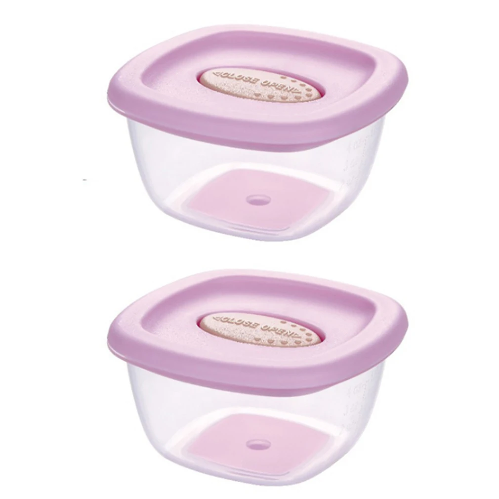 pink 2pcs 2 шт., детский портативный контейнер для сухого молока, коробка для хранения еды, удобный милый дизайн, контейнер-дозатор для младенцев - Цвет: pink 2pcs