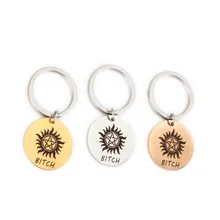 DIY металлические брелки из нержавеющей стали сверхъестественные надписи подвески с ключиками