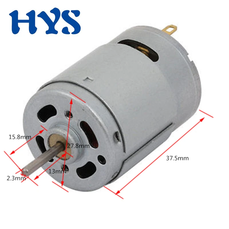 

HYS Mini Motor DC 12V 4000rpm High Speed 24V 8000rpm Electric Motor Reversible CW/CCW DC 12 Volt Micro Motors DIY RS385