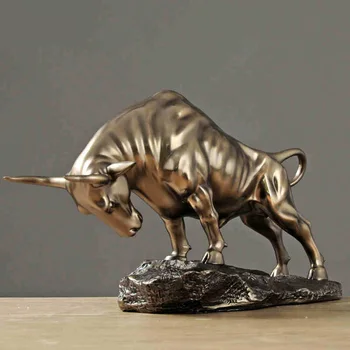 

Creative European style cold-cast copper cow decorations living room TV wine cabinet porch decoration housewarming gifts crafts