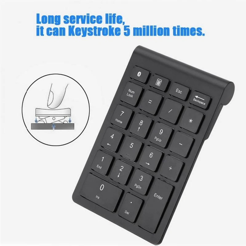 Черная клавиатура 22 клавиши мини Numpad Bluetooth цифровая клавиатура Поддержка Windows iOS Android система абсолютно новая