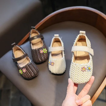 

Children's Lovely Shoes For Girls Princess Flower Shoes Fashion Soft Bottom Leather Shoes Fashion Baby Girl Party Shoes