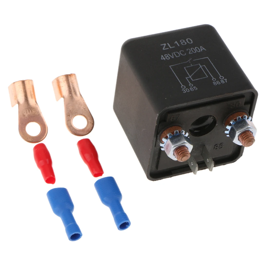200A DC 48V High Current Auto Car Starter Relay 2 Pin SPST Start Contactor On/Off Switch