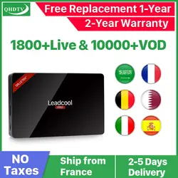 Арабский IPTV лет Франции голландский Бельгии Leadcool Pro Android 8,1 RK3229 4 K H.265 QHDTV подписка IPTV 1 год кодовый замок