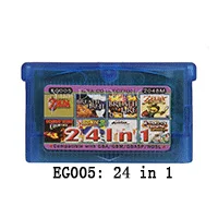 32 бит видеоигры картридж Консоли Карты все в 1 Compilation английский язык для nintendo GBA - Цвет: EG005  24 in 1