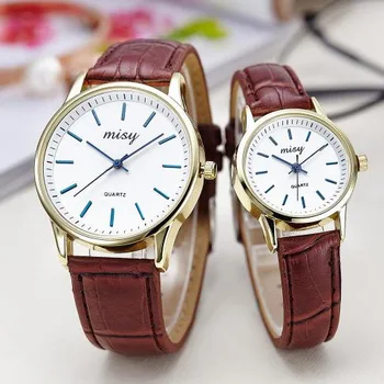

Elegant Lovers Watches Simple Roman Numerals Leather Strap Couple Wrist Watch Waterproof Gifts for Lovers Men Women Dress Clock