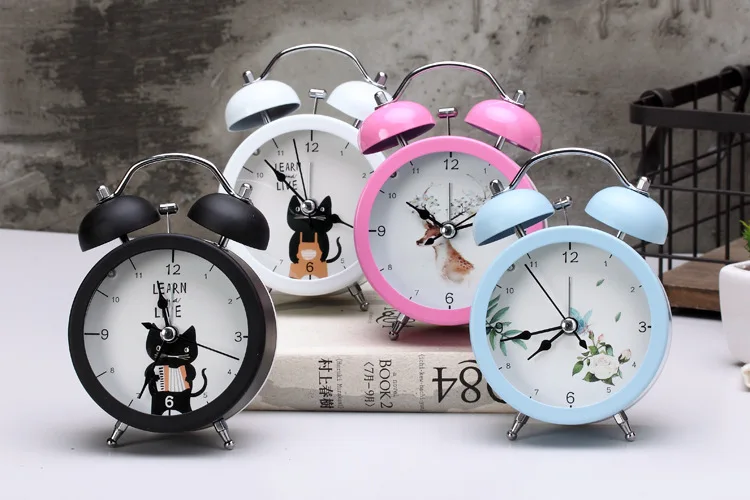 Милый карамельный цвет бесшумный будильник настольные прикроватные часы со светодиодным светильник портативный цифровой будильник игрушки подарок для мальчиков и девочек