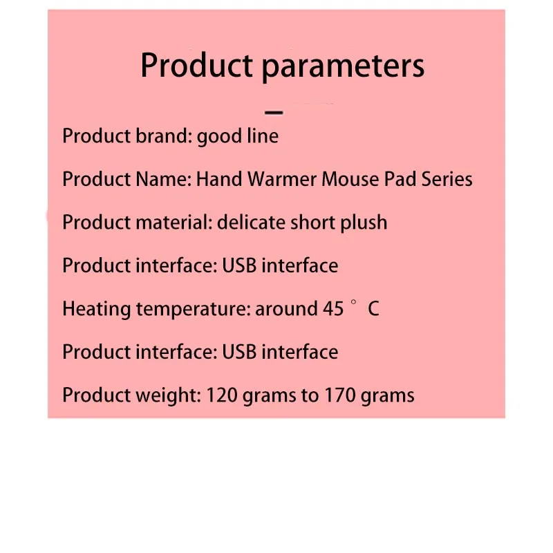 Heated Mouse Pad Winter Warm Mouse Pad Thick Cartoon Plush Hand Warmer Heated Mouse Mat USB Port With Wristguard Computer