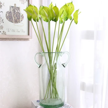 

12pcs/lot Real Touch Artificial Flowers Wedding Decorative Flowers Calla Lily Fake Flowers Wedding Party Decoration Accessories