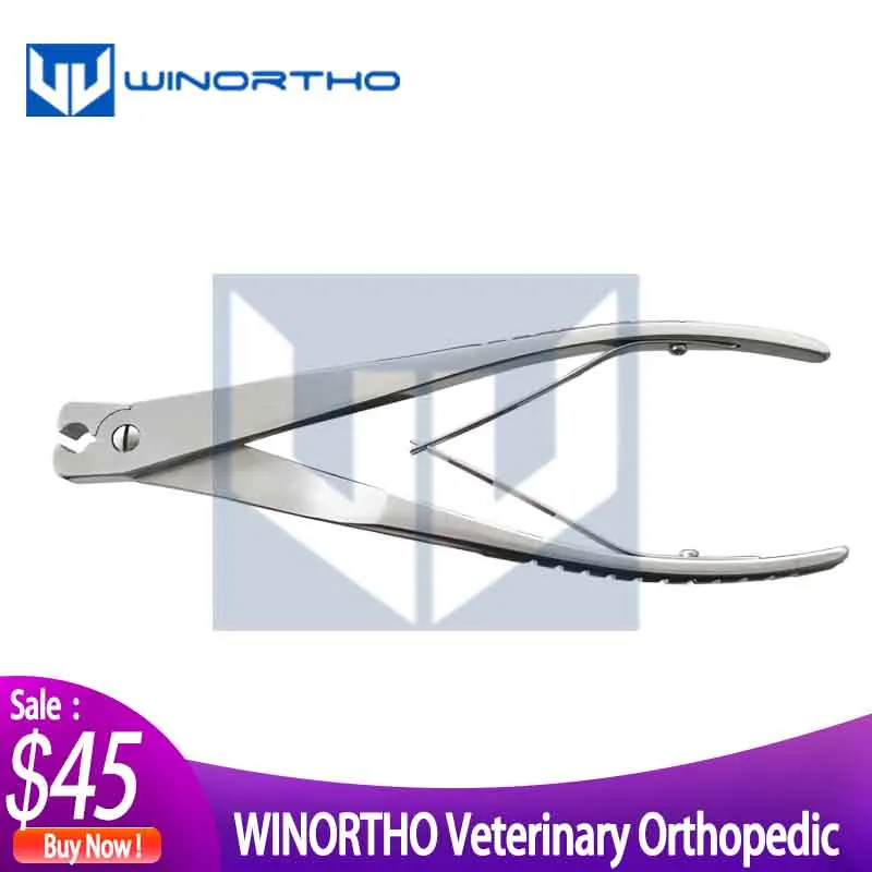 Cortador de implante de acero inoxidable a 2,5mm de capacidad de corte cerrado de 240mm de largo k alambre kisschner varilla de broche instrumentos ortopédicos veterinarios