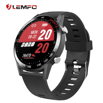 

LEMFO Smart Watch Men With Replacement Watch Face Full Touch Round Screen Heart Rate Blood Pressure 2020 Women Smart Watch
