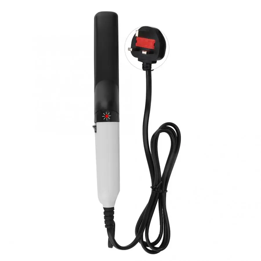 UK Plug Многофункциональный PTC для нагрева мужчин Укладка волос расческа выпрямление волос завивка гребень инструмент для укладки - Цвет: UK Plug