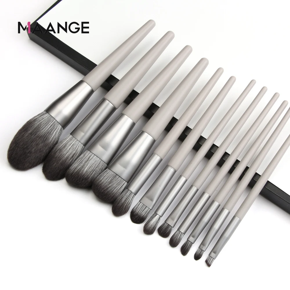 MAANGE Pro 12 шт. набор кистей для макияжа косметическая основа пудра румяна тени век