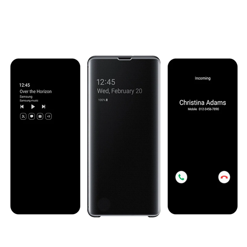 Вертикальный зеркальный защитный чехол SAMSUNG для телефона Samsung Galaxy S10 + Plus S10E тонкий