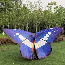 Крыло для танца живота детская Радужная Бабочка танец живота Isis крылья для взрослых 360 градусов большая бабочка Реквизит Высокое качество нет палки