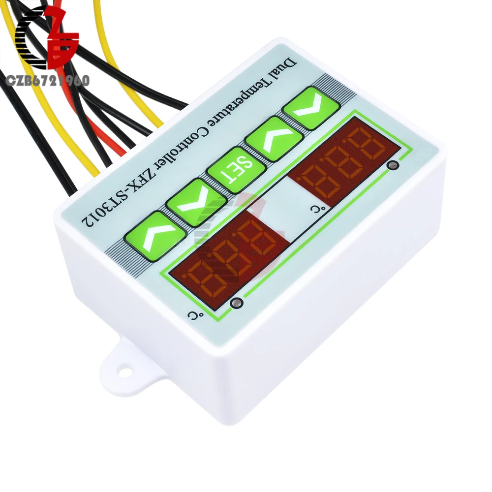 ST3012 светодиодный двойной цифровой термостат регулятор температуры регулятор постоянного тока 12 В инкубатор Homebrew ферментер Тепличный термометр