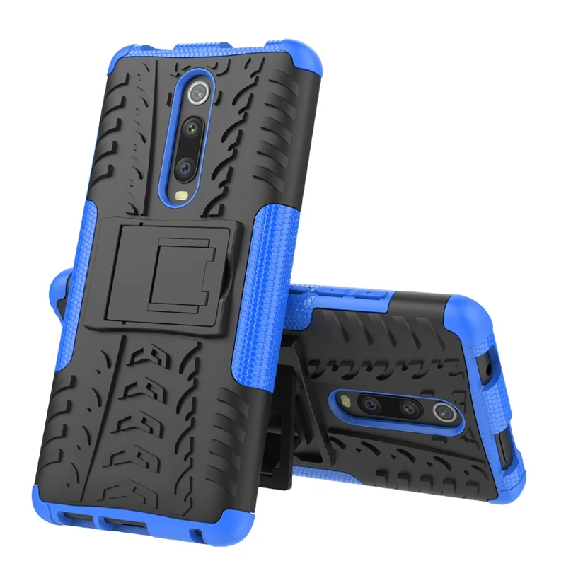 blue XWZJ Прочный чехол для телефона s для Xiaomi mi 9 T Pro Чехол Red mi K20 Pro Чехол-Броня чехол-подставка для Xiaomi mi 9 T mi 9 T mi 9 SE mi 9 T Pro Чехол - Цвет: blue XWZJ