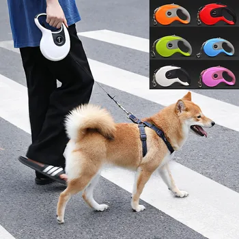 

Retractable Dog Leash With led lights Adjustable length Strong durable nylon dog leash Pet supplies Pet leash Outside for a walk