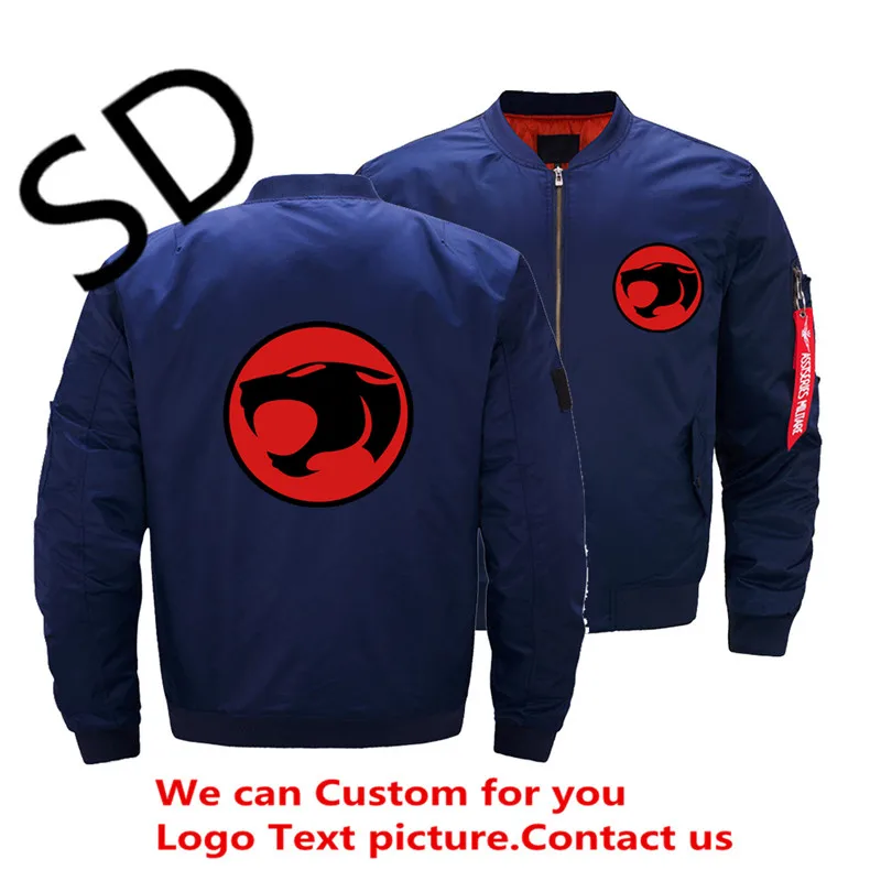 Дропшиппинг США размер thundercats куртка для мужчин Harajuku tv veste homme мужские куртки-бомберы и пальто больших размеров 5XL Печатные Топы - Цвет: Navy