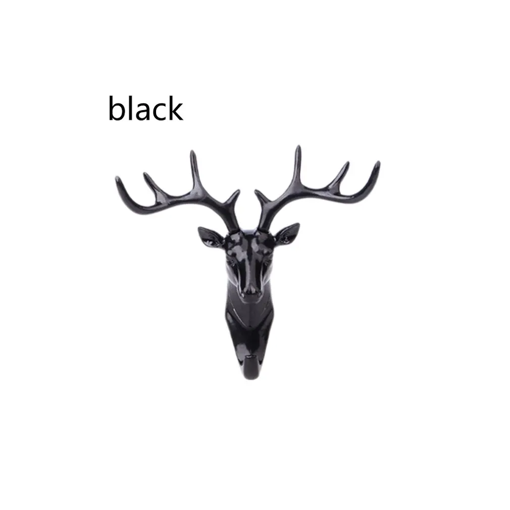 

Deer Head Animal Self Adhesive Clothing Display Racks Hook Coat Hanger Cap Room Decor Show Wall Bag Keys Sticky Holder