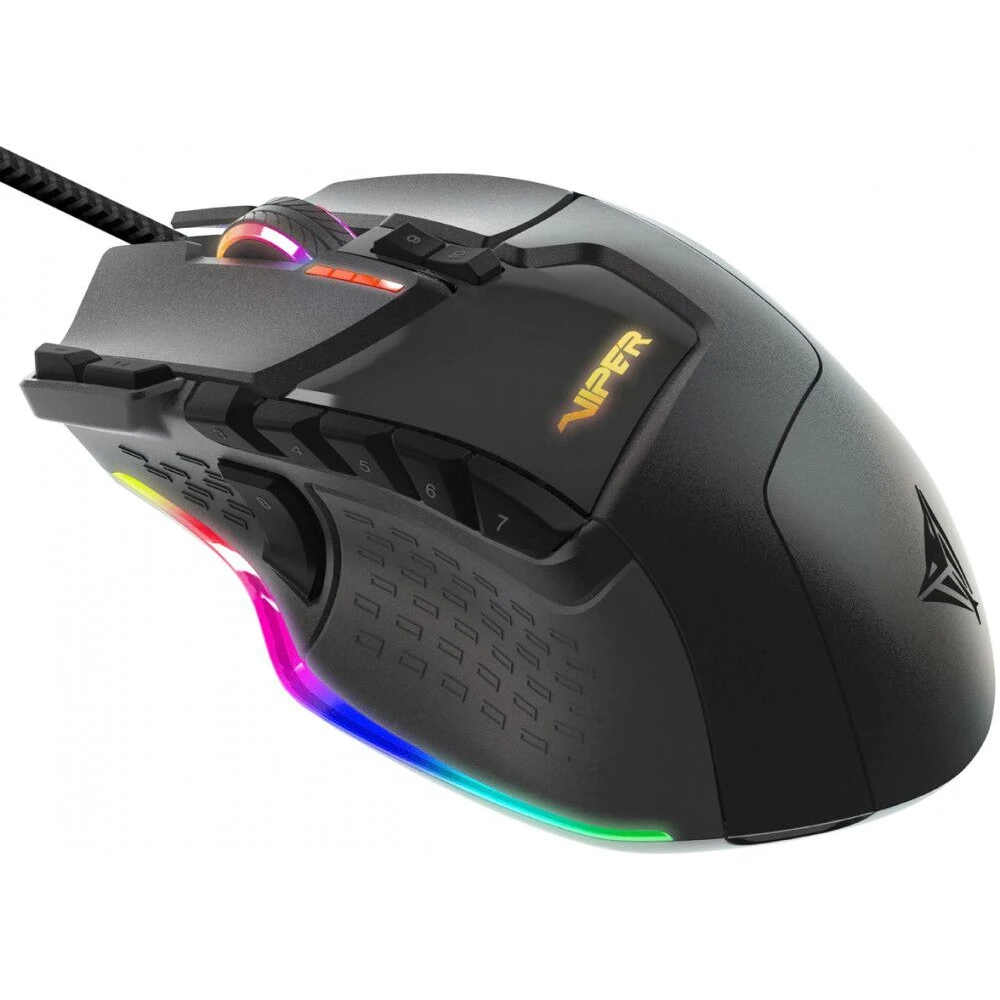 Мышь Patriot Viper V570 Blackout Edition PV570LUXWAK лазерная, 12000 dpi, подсветка RGB цвет: черный