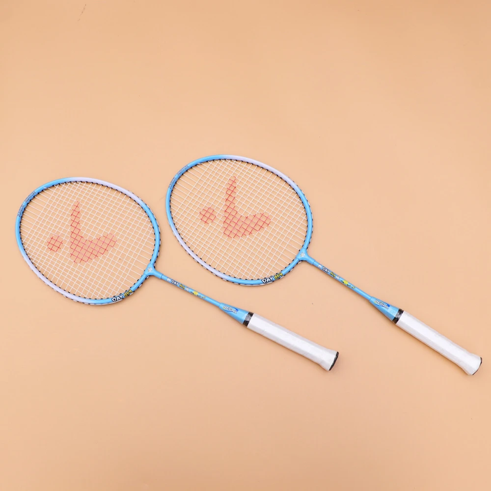 1 Pair Kids Aluminium Alloy Badminton Racket Outdoor Sports Racket Set  Training Pats Paternity Children Cartoon Badminton Racket|Badminton Rackets|  - AliExpress