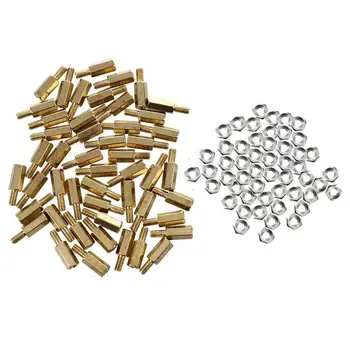 

New 10mm Body Long M3x6mm Male Female Brass Pillar Standoff Spacer 50Pcs