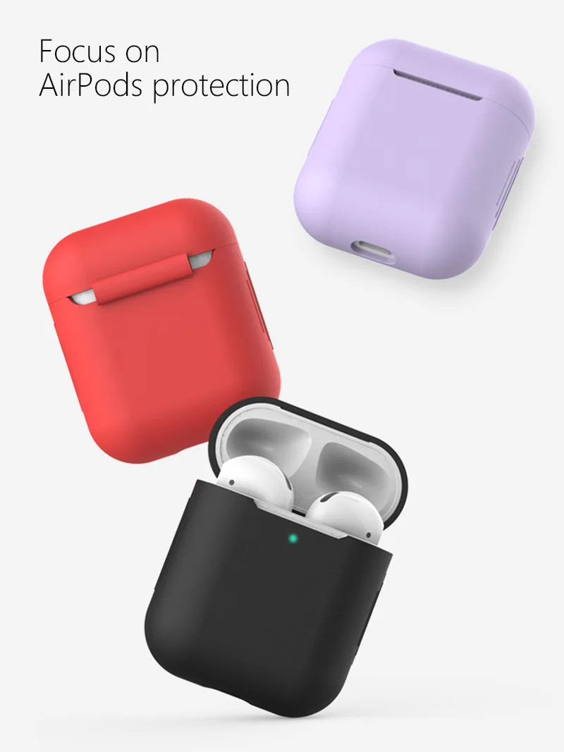 Airpods2 силиконовый чехол применим к apple bluetooth гарнитура чехол 1 или 2 поколения универсальный Анти-падение защитный чехол