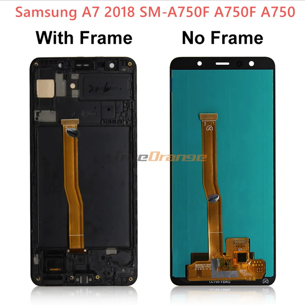 Super AMOLED для Samsung Galaxy A7 2018 дисплей SM A750F A750 ЖК сенсорный экран дигитайзер запасная