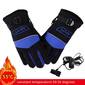 

Motorcycle Gloves Electric Heating Gloves Temperature Control Hand Warmer Waterproof Fast Heating 3 Adjustable Temperature