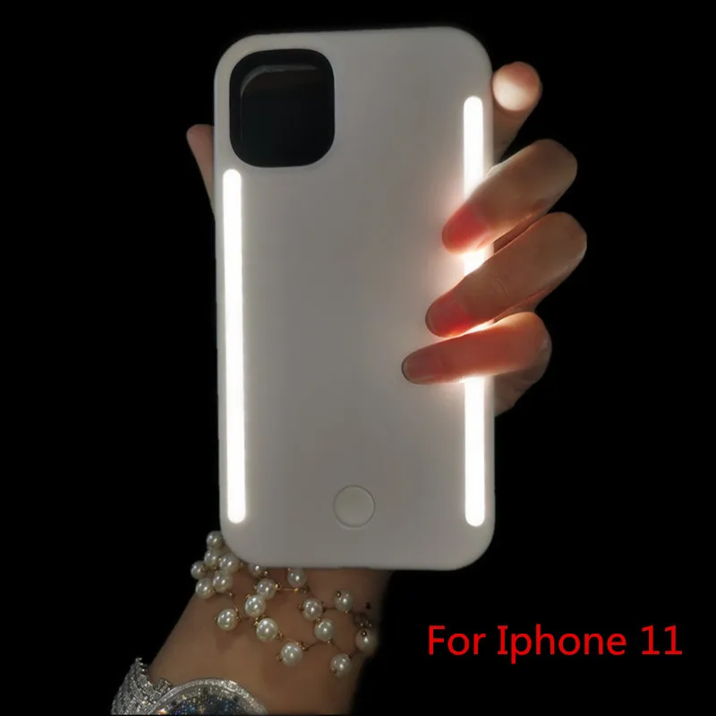 New Selfie Light For iPhone 11 Pro Max Case For iPhone 11 XS MAX XR with Lights Flash Luxury For iPhone 11 pro 7 8 Plus X Cover