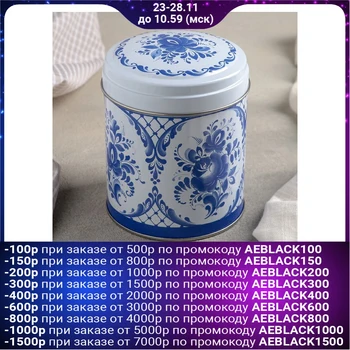 

Bank for loose "Russian pattern", 800 ml, round