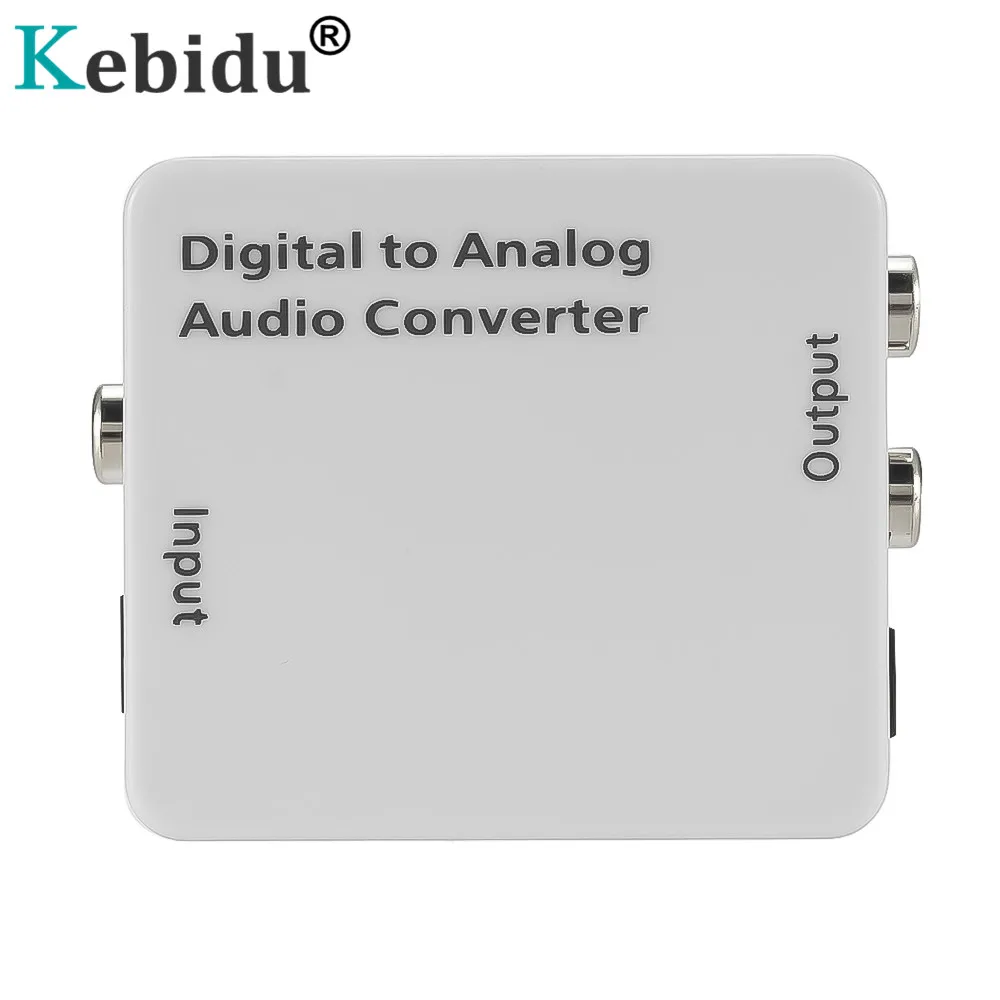 Kebidu DAC 3 5 мм разъем 2 * RCA цифро аналоговый аудио конвертер оптический Toslink