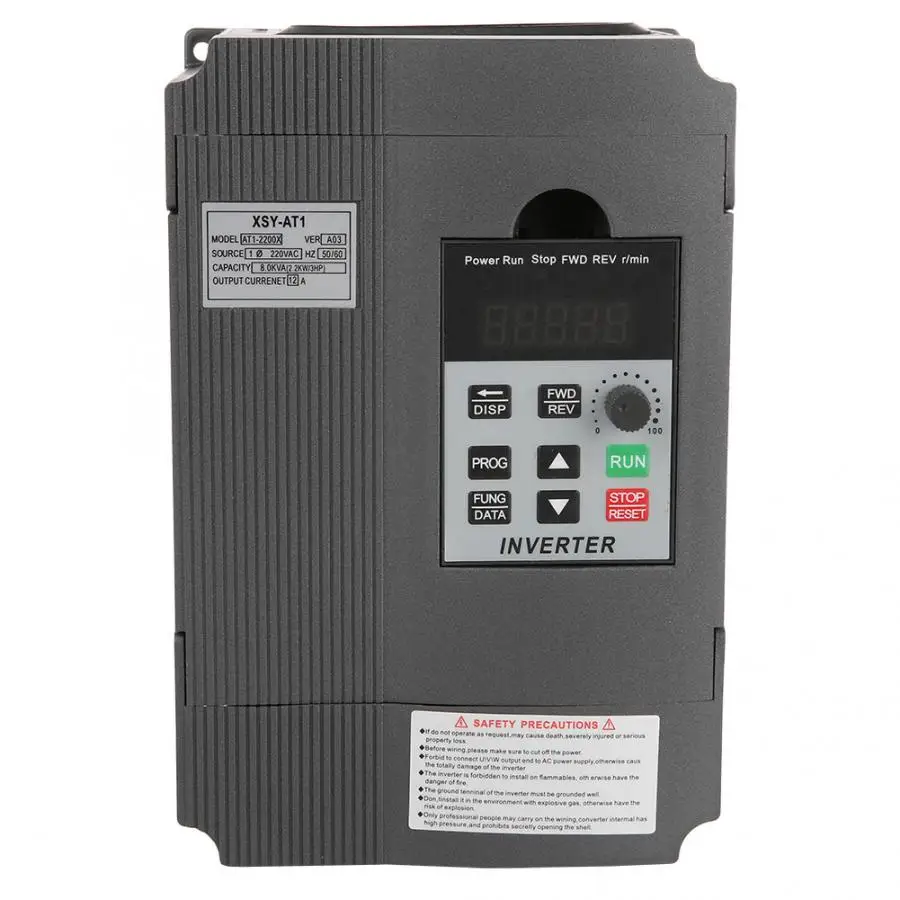 2.2KW 220 В однофазный универсальный частотно-регулируемый привод с частотно-регулируемым приводом, преобразователь частоты частотно-регулируемый привод