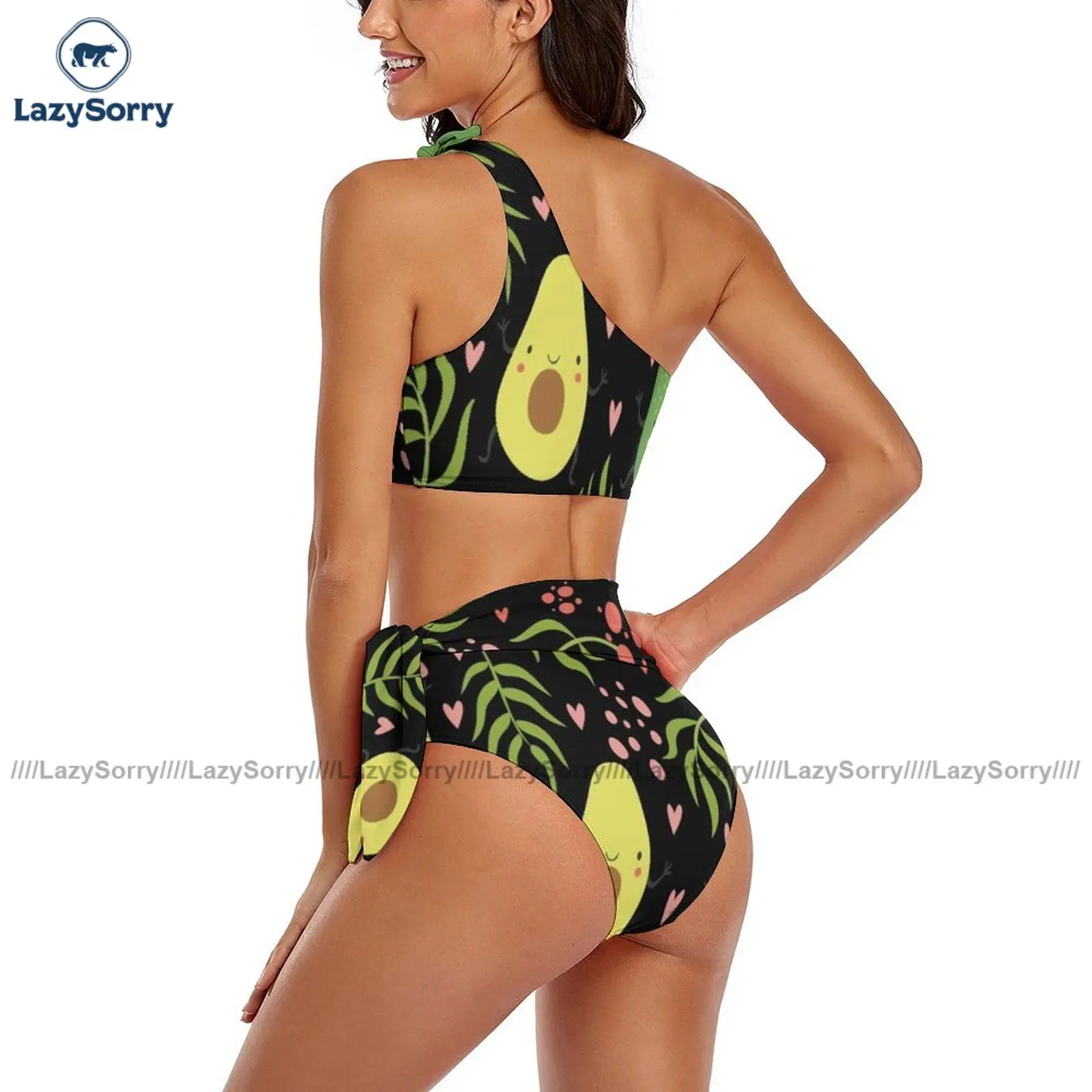 Avocado Bikini Swimsuit Tie Side Fashionable Normal Swimwear