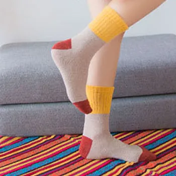 

Sagace Socks Autumn Winter Patchwork Socks 5 Pairs Women Solid Color Socks Cotton Thickening Comfortable Socks Meias Mulher