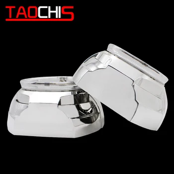 

TAOCHIS YT129 3.0 inches bi xenon projector lens shroud LED DRL car headlights mask angel eyes white red blue yellow color