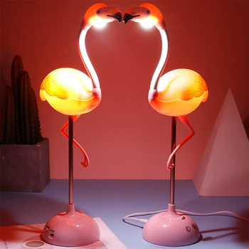 

2 In 1 Pin Flamingo LED USB Powered Light As Mobile Phone Holder Kid Room Window Bedroom Party Romantic Home Wedding Decoration