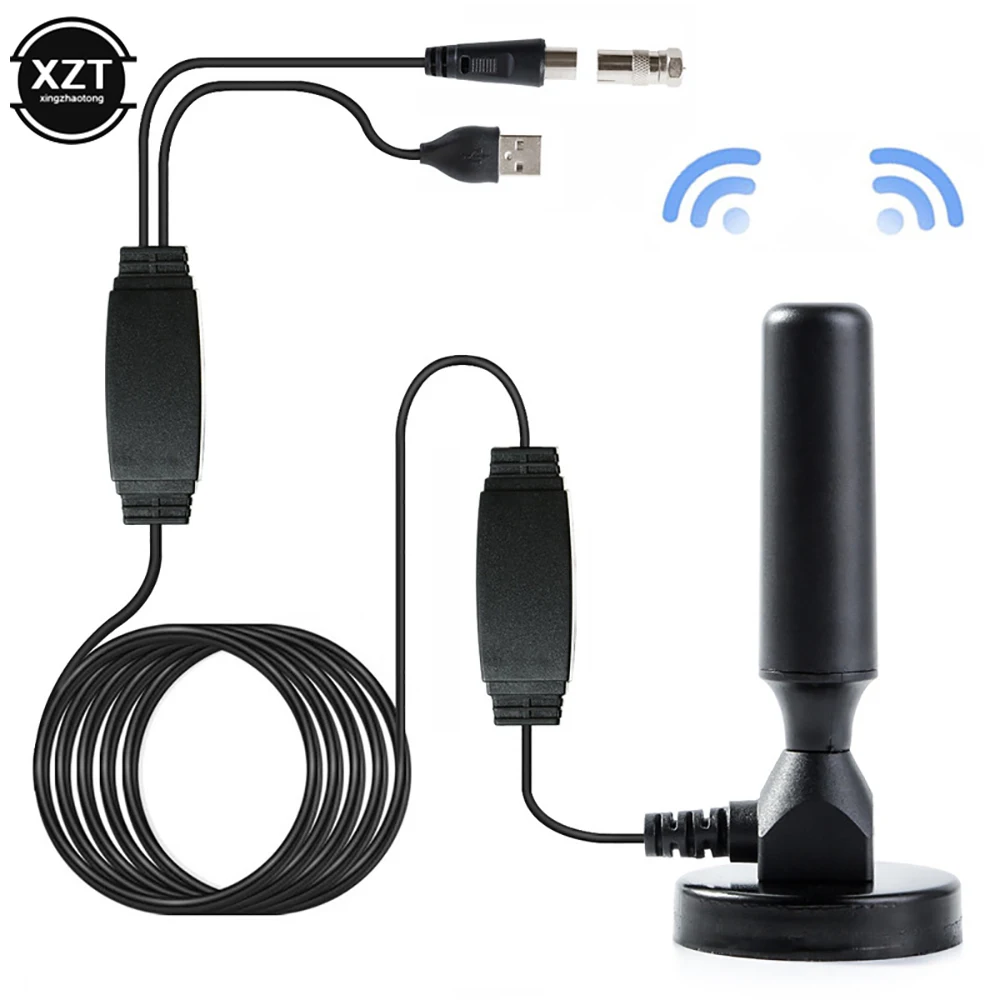 Комнатная HD ТВ антенна для помещений черный телевизор USB усилитель цифровая