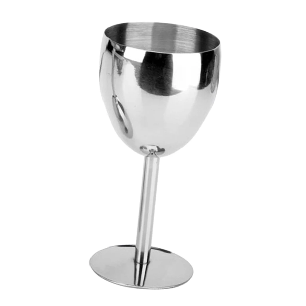 Wine Glass Goblets 14.5cm Stainless Steel Bar Patio Spa Barware Drink Cup Great for picnic, dinner, party
