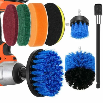 

8pcs Drill Brush Power Scrubber Sponge Backer Pads Bathroom Tile Cleaning Scrub