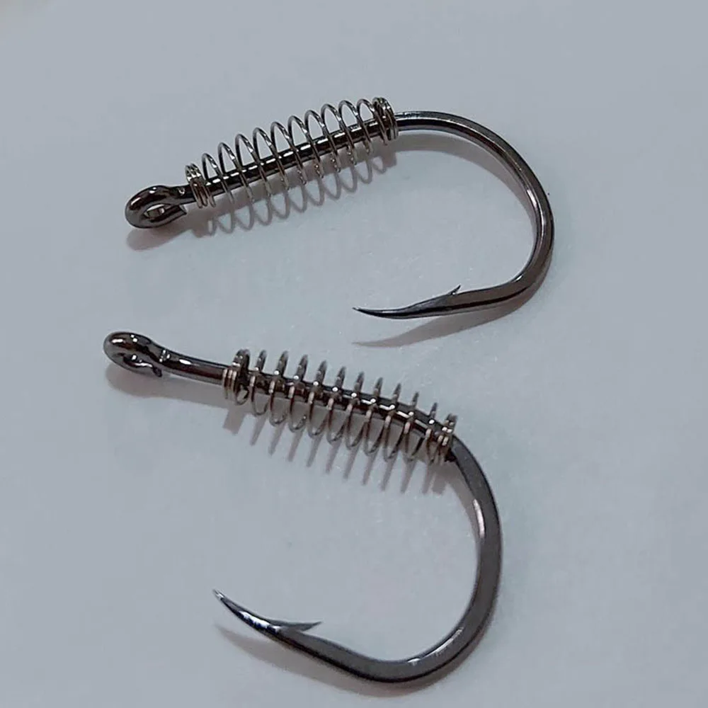 Spring Fishing Hooks Stainless Steel Barbed Swivel Explosion Carp