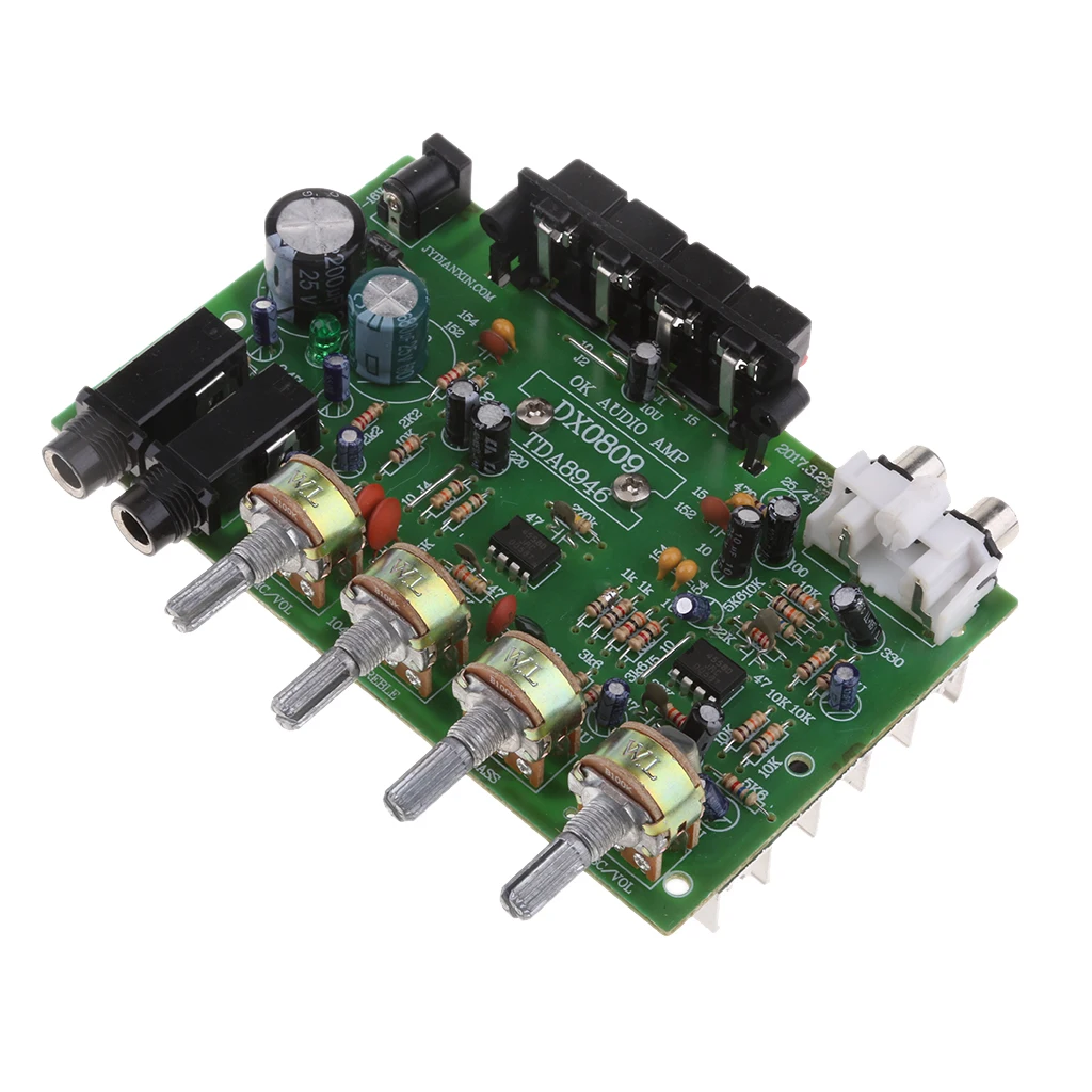 DX0809 60W Hi-Fi Stereo Audio Power Amplifier Volume Tone Control Board Kit