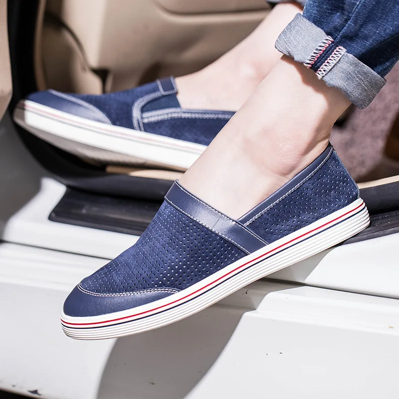 

Spring Summer Trend Breathable Men Hollow out Casual Shoes Swede Leather Driving Shoes Special Offer MEN'S SHOES