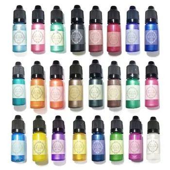 

24 Pcs/set Crystal Epoxy Pigment UV Resin Dye DIY Jewelry Art Crafts Colorant N58F